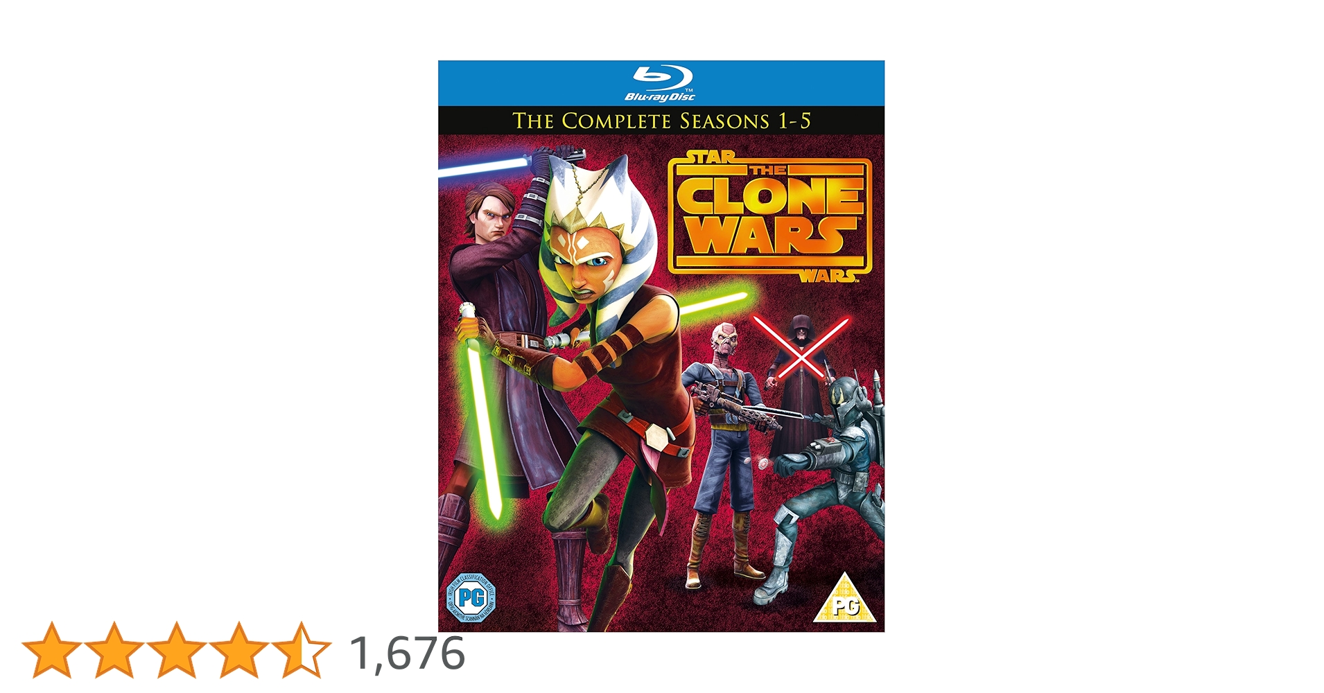 Star Wars Clone Wars - Season 1-5 [Blu-ray] [Region Free